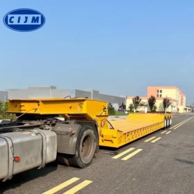 3×4 Axle Gooseneck Lowbed Semi Trailer