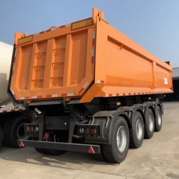 
										 4 Axle 80 Ton dump semi trailer full									