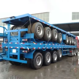 
										Flatbed semi trailer full									