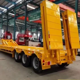 3/4 axle Gooseneck Detachable Low Bed Semi Trailer
