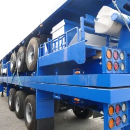 
										Flatbed container semi trailer  full									