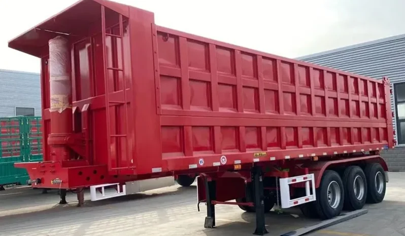 
								3 Axles 60 Tons End Dump Trailer Tipper Semi Truck Trailer full									