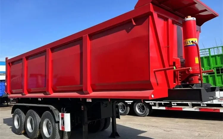 
								3 Axle dump semi trailer full									