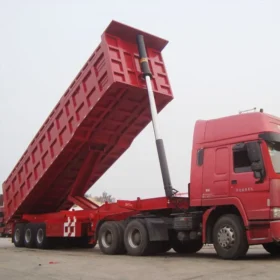 3 Axles 60 Tons End Dump Trailer Tipper Semi Truck Trailer